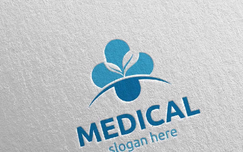 Natural Cross Medical Hospital 94 Logo Template