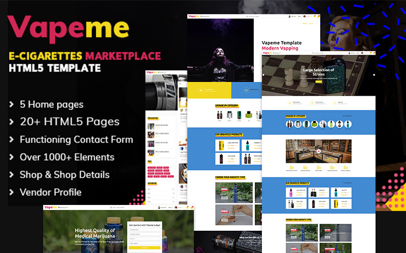 Vapeme | Modèle de site Web HTML5 Vape Shop