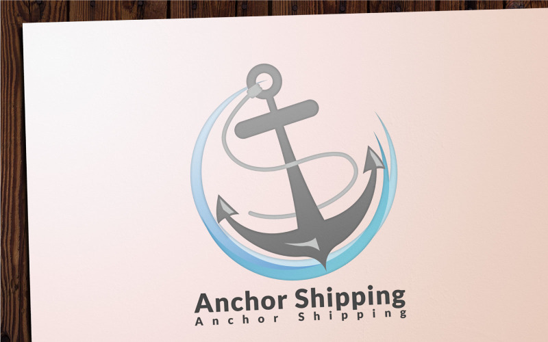 Download Шаблон логотипа "Anchor Shipping Logo Template" / Anchor Shipping Logo Template - Шаблон логотипа на тему графика logo,blue,sea,ship,sport,water,anchor,sailor,team,s,pier
