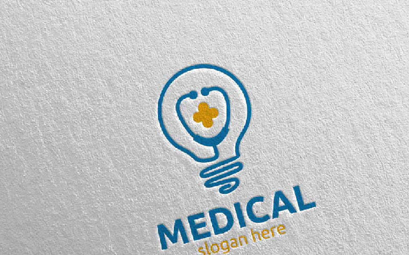 Download Шаблон логотипа "Bulb Cross Medical Hospital Design 110 Logo Template" / Bulb Cross Medical Hospital Design 110 Logo Template - Шаблон логотипа на тему графика buld medicine emergency pharmacy doctor cross clinic logo health care hospital medical leaf herbal donor ambulance healthcare green plus blood