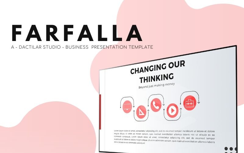 Farfalla - PowerPoint-sjabloon voor zakelijke presentaties
