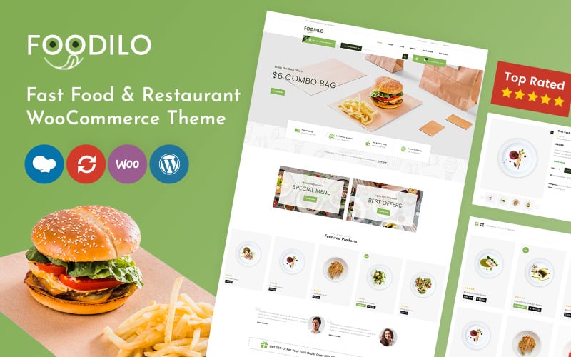 Foodilo - The Fast Food & Restaurant Store WooCommerce Theme