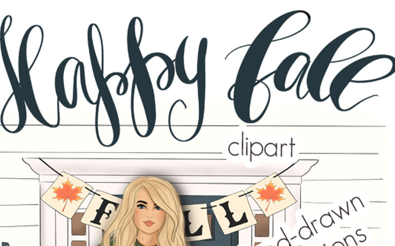 Download Иллюстрация "Happy Fall Autumn Design Kit - Illustration" / Happy Fall Autumn Design Kit - Illustration - Иллюстрация на тему графика happy fall design illustrations seamless patterns plant wreath autumn thanksgiving girls orange pumpkin vegetable october halloween planner scrapbook stickers blog