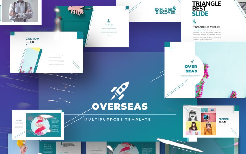 OVERSEAS Presentation PowerPoint template