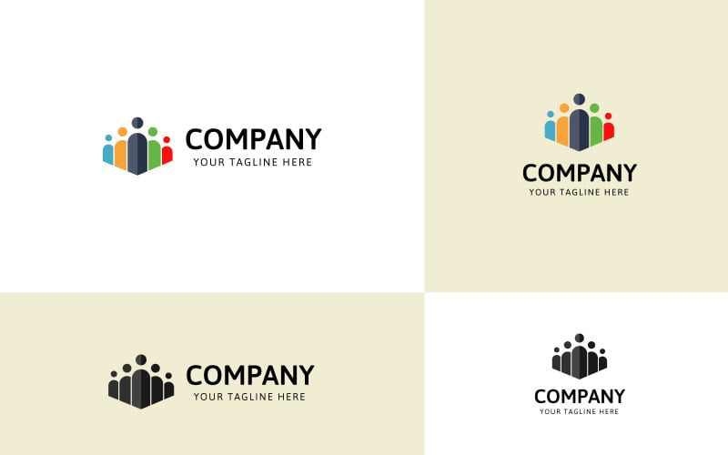 Plantilla de logotipo de recursos humanos