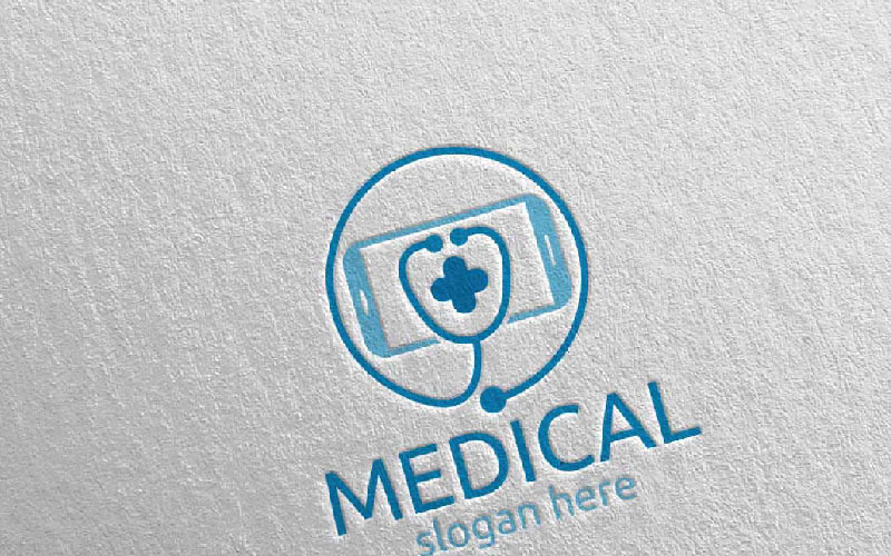 Mobilní křížová lékařská nemocnice Design 107 Logo šablona