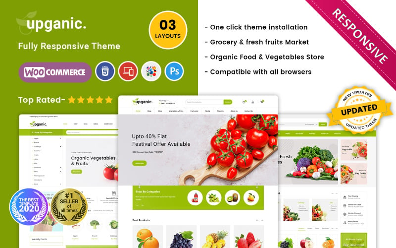 Upganic – The Vegetables, Supermarket & Organic Food WooCommerce Theme