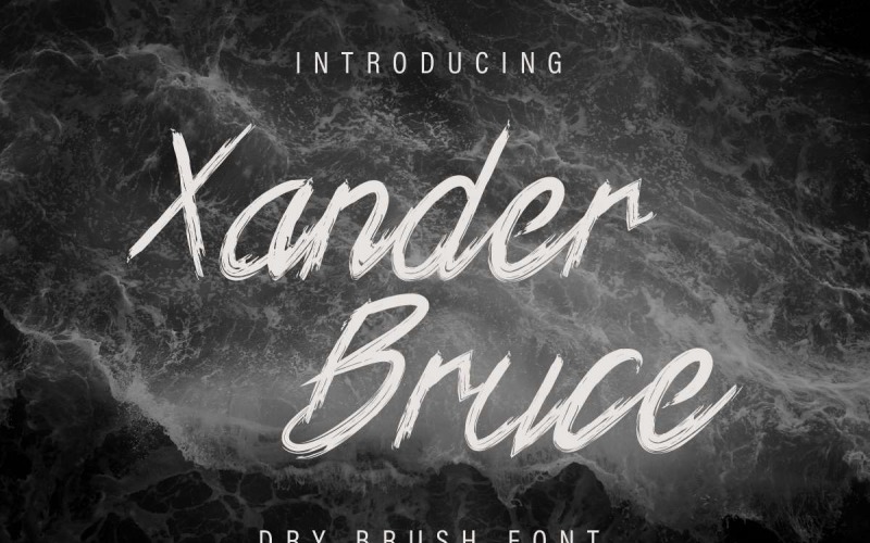 Download Шрифт "Xander Bruce Font" / Xander Bruce Font - Шрифт на тему графика art,brush,calligraphy,decorative,display,dry,fashion,flyer,font,handmade,handwritten,inky,invitation,lettering,logotype,painting,personal,sale,script,summer,travel,typeface,wedding,winter
