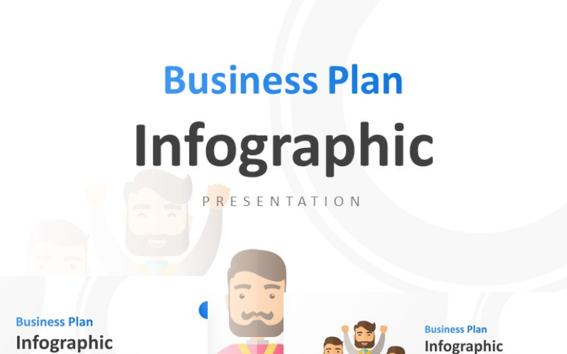 Plantilla de PowerPoint de presentación de infografía de ganadores de negocios