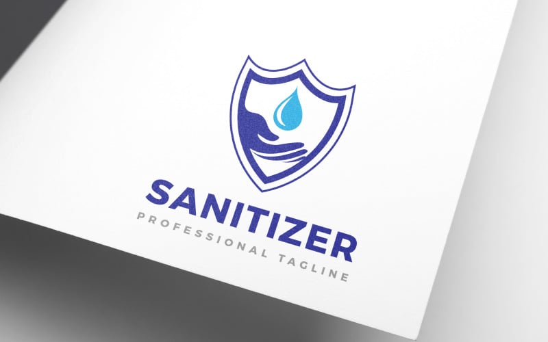 Virusskydd Handtvätt Sanitizer Logo Design