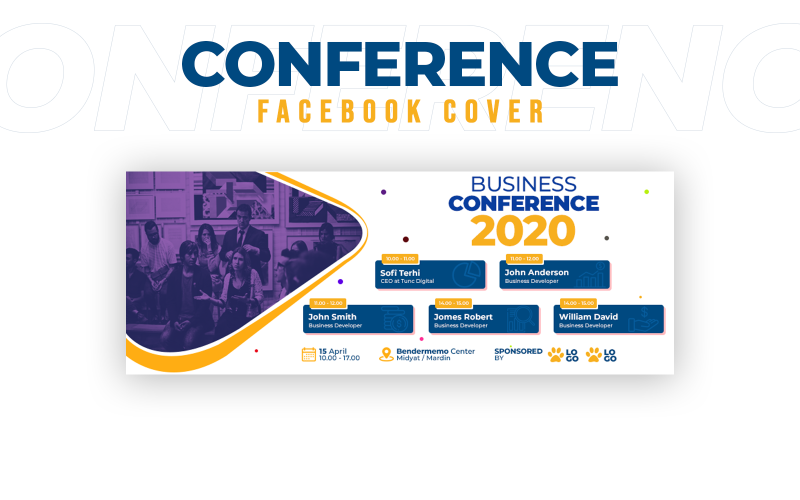 Download Шаблон для соцсетей "Conference Facebook Cover Social Media Template" / Conference Facebook Cover Social Media Template - Шаблон для соцсетей на тему графика album,business,conference,corporate,event,facebook,cover,fb,meetup,multipurpose,seminar,social,media,speakers,summit,talk,template,timeline,workshop