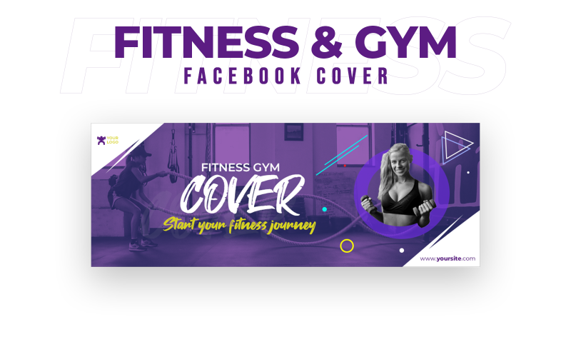 Fitness & Gym Facebook Kapak Sosyal Medya Şablonu