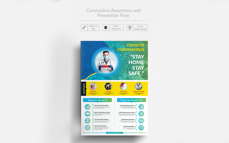 Download Фирменный стиль "Coronavirus Awareness and Prevention Flyer - Corporate Identity Template" / Coronavirus Awareness and Prevention Flyer - Corporate Identity Template - Фирменный стиль на тему графика a4flyer,business,medical,clean,clinic,corona,coronavirus,covid19,korona,dentist,doctor,emergency,health,hospital,medicalflyer,nurse,multipurpose,promotion