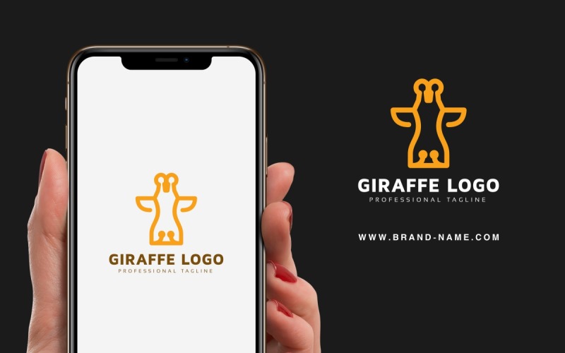 Download Шаблон логотипа "Giraffe Logo Template" / Giraffe Logo Template - Шаблон логотипа на тему графика animal,animals,animation,art,baby,book,books,creative,design,doodle,drawing,giraffe,kid,kids,line,safari,sketch,vector,yellow,zoo