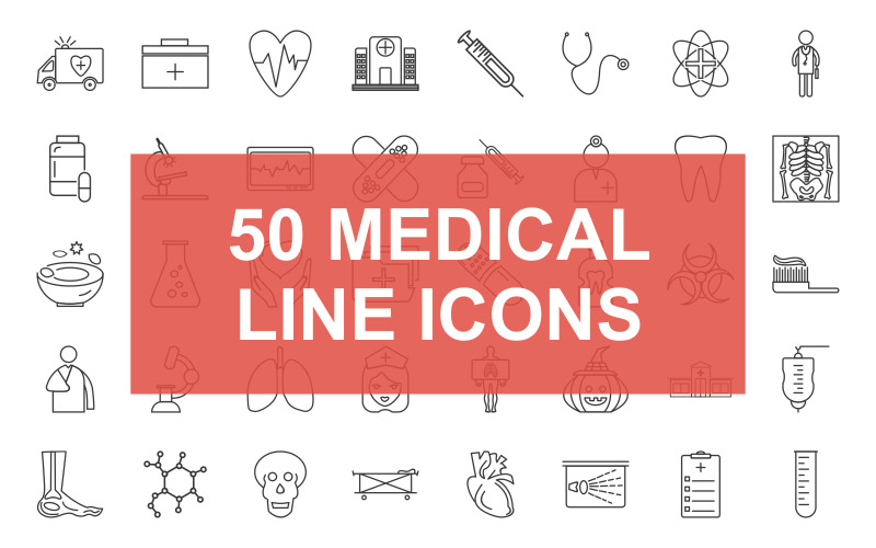 Download Набор иконок "Medical Line Black Icon Set" / Medical Line Black Icon Set - Набор иконок на тему графика ambulance,first,aid,hospital,syringe,stethoscope,doctor,medicine,microscope,medical,heart,wheelchair,brain,lotion,stretcher,emergency,reception,surgeon,test,tube