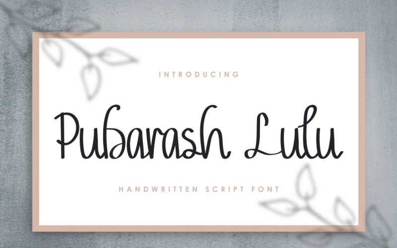 Pubarash Lulu字体
