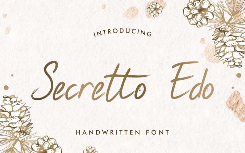 Download Шрифт "Secretto Edo Font" / Secretto Edo Font - Шрифт на тему графика beautiful,bold,brochure,brush,calligraphy,card,classic,elegant,fashion,flyer,font,handwriting,handwritten,invitation,lettering,light,logo,modern,photography,restaurant,rough,salon,script,soph