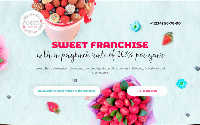 Berry - Eine Website-Vorlage für köstliche Themen