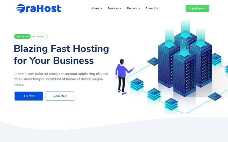 Erahost WHMCS-websitesjabloon