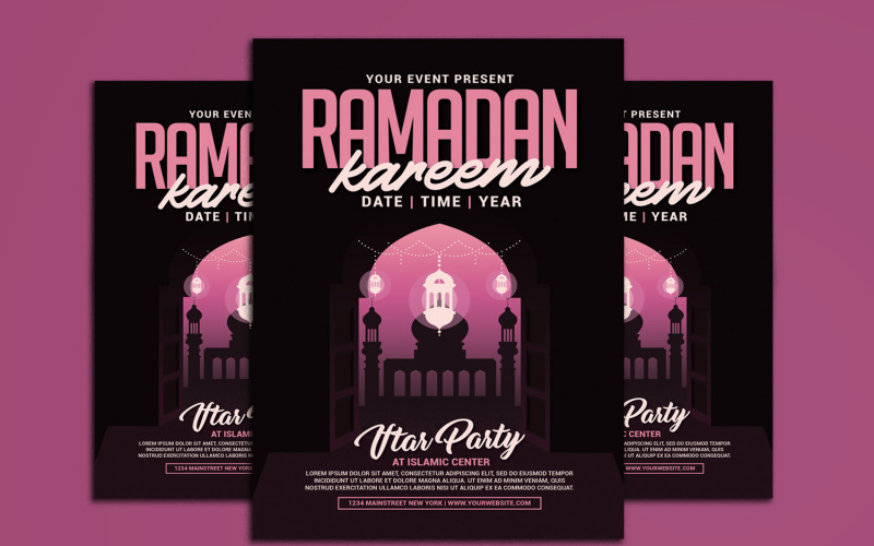 Flyer Ramadan Kareem - Modèle d'identité d'entreprise