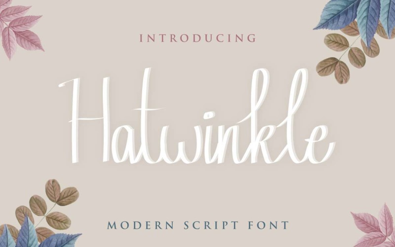 Download Шрифт "Hatwinkle Font" / Hatwinkle Font - Шрифт на тему графика clothing,decorative,display,fashion,florist,flyer,font,handmade,handwritten,invitation,makeup,artist,music,photography,promo,retail,sale,sans,script,serif,summer,travel,typeface,wedding,winte