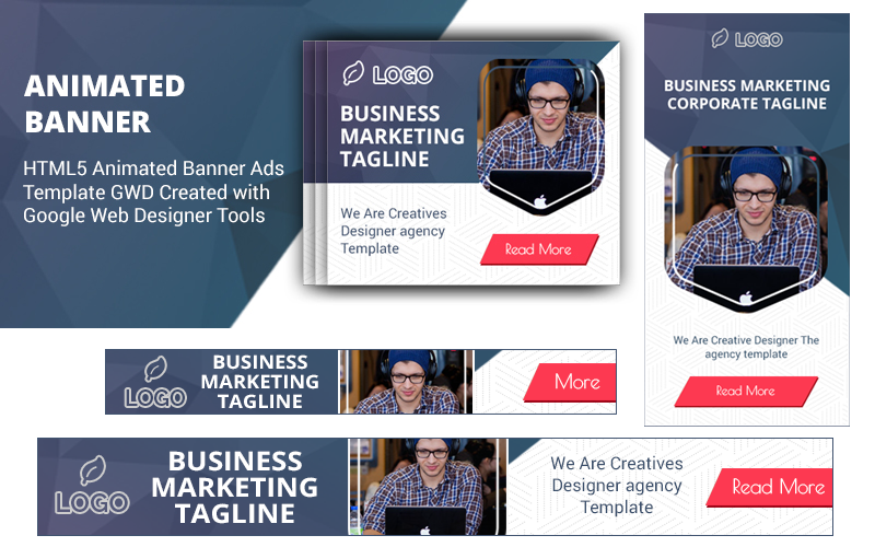 HTML5 Ad Templates V1 Animated Banner #100549