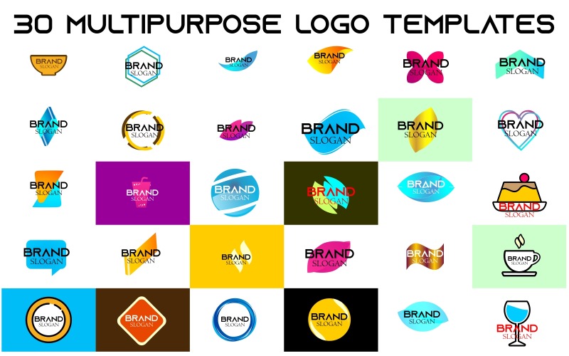 30 plantilla de logotipo multipropósito
