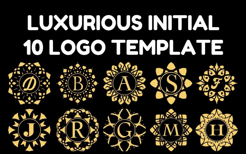 10 luksusowych początkowych szablonów logo