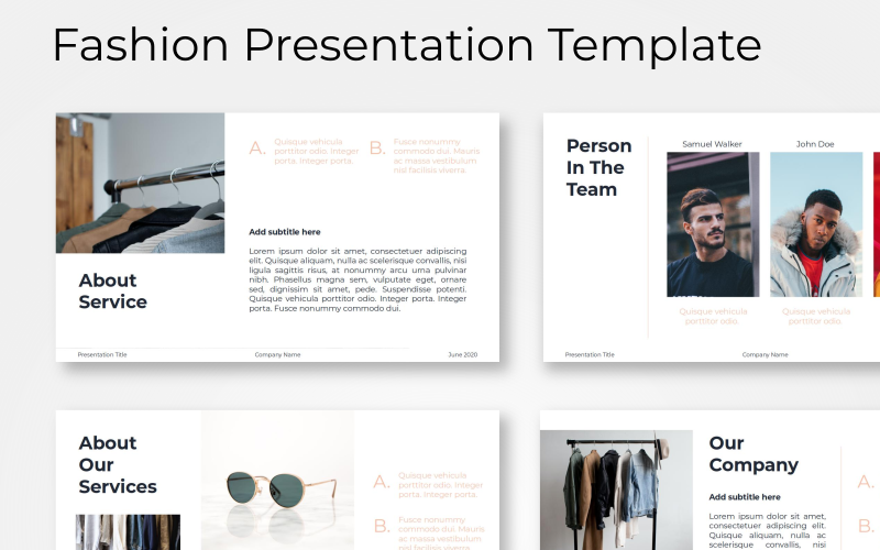 Monica - Modepresentatiesjabloon Google Presentaties