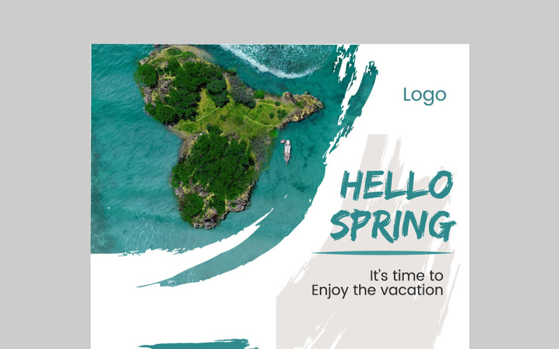 Download Шаблон для соцсетей "Post Template for Travel, Vacation for Social Media" / Post Template for Travel, Vacation for Social Media - Шаблон для соцсетей на тему графика travel,template,banner,promotion,post,business,vacation,flyer,marketing,social,media,background,graphic,layout,design,vector,holiday,tourism,cover