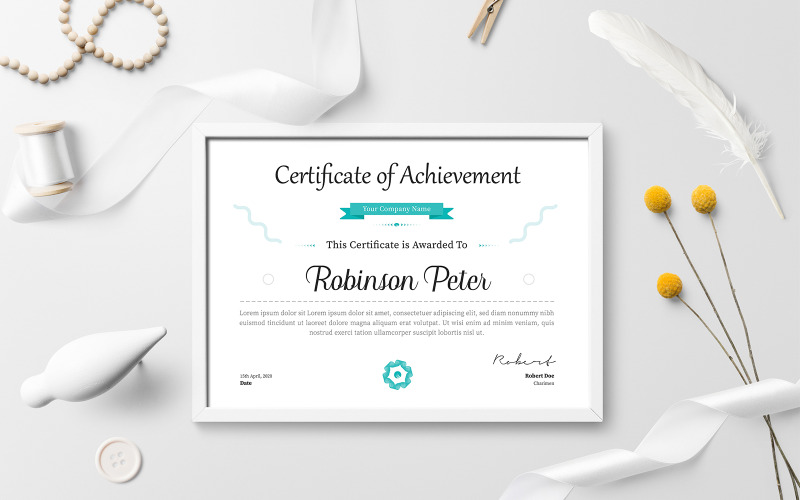 Robert Doe Certificate Template