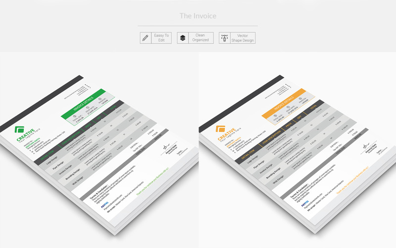 Download Фирменный стиль "The Invoice - Corporate Identity Template" / The Invoice - Corporate Identity Template - Фирменный стиль на тему графика invoice,invoicedesign,cleaninvoice,simpleinvoice,word,msword,office,corporate,clean,simple,bill,business,payment,printready,psd,psdinvoice