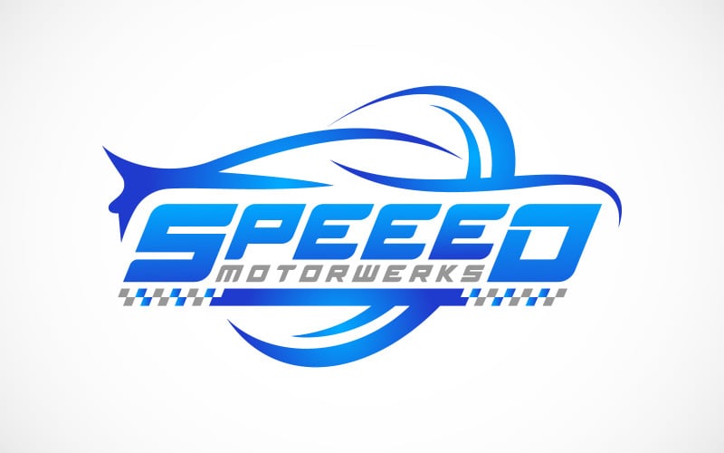 Божевільний швидкісний спортивний автомобіль - автомобільний дизайн логотипу