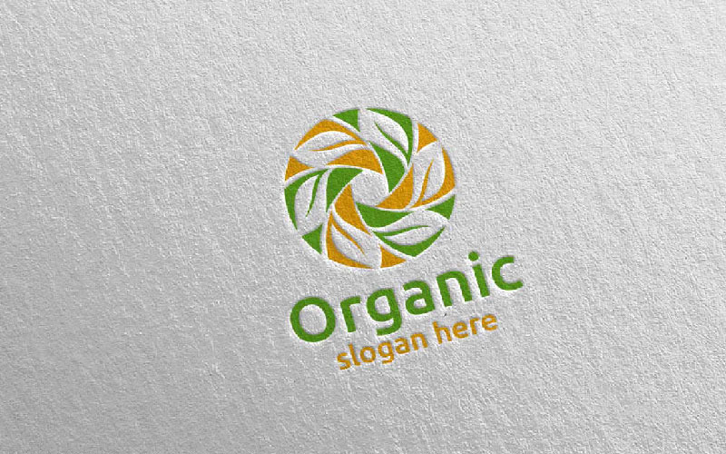 Естественный и органический дизайн 44 Шаблон логотипа