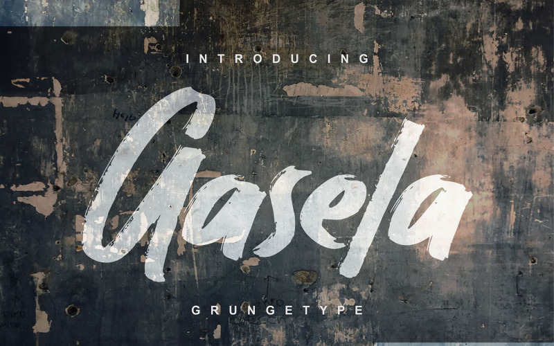 Gasela | Grungetype Schriftart