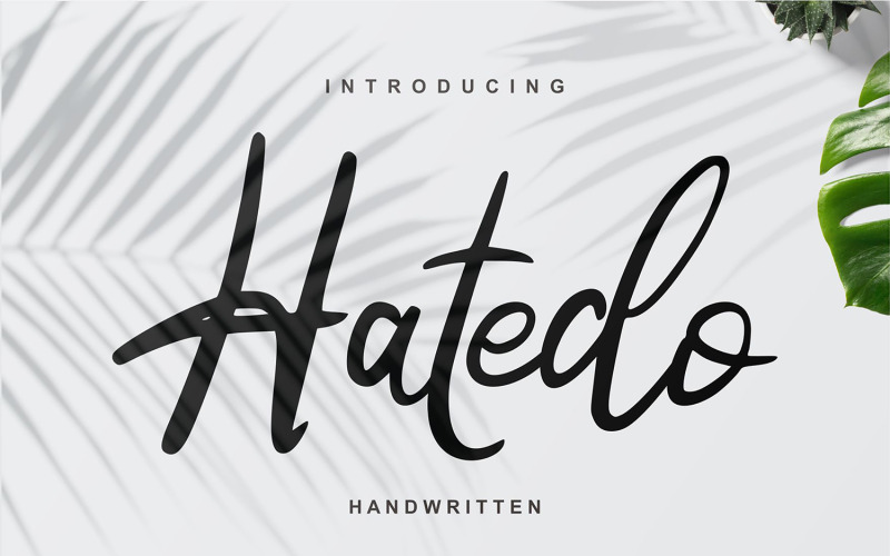 Hatedo | Handskrivet kursivt teckensnitt