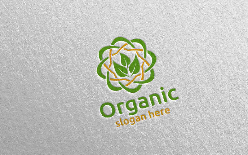 Download Шаблон логотипа "Natural and Organic design Logo Template" / Natural and Organic design Logo Template - Шаблон логотипа на тему графика logo,branch,organic,herbal,garden,health,cosmetic,spa,eco,vegetable,yoga,food,tree,farm,fruit,environment,plant,bright,nature