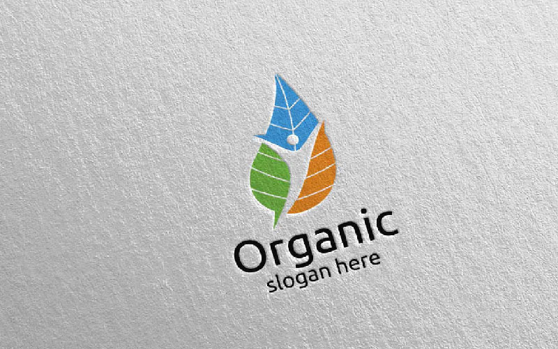 Modelo de logotipo de design natural e orgânico