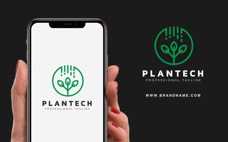 Download Шаблон логотипа "Plant Logo Template" / Plant Logo Template - Шаблон логотипа на тему графика agriculture,bio,brand,branding,garden,green,healthy,herb,leaf,logo,medical,natural,nature,organic,plant,seed