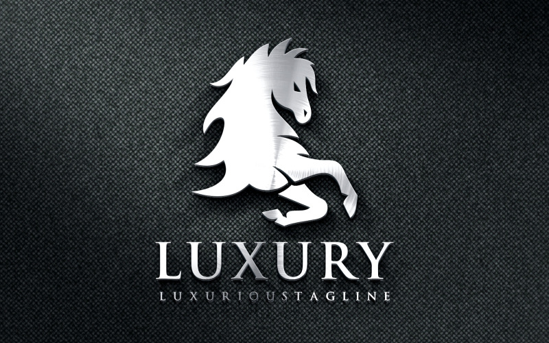 Роскошный бренд Black Horse Логотип Дизайн Вектор Значок Символ