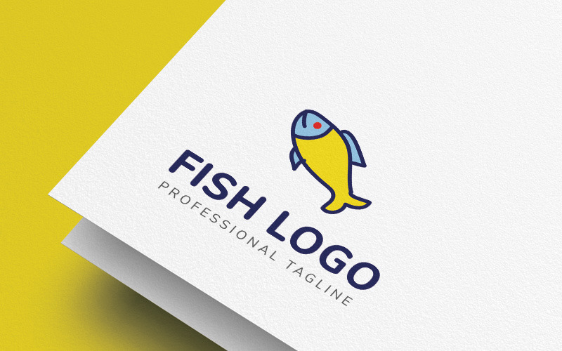 Rybí logo šablona