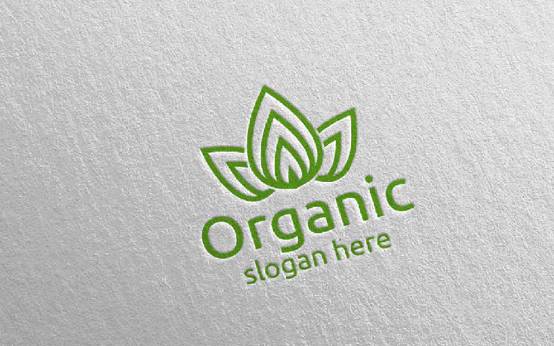 Přírodní a organický design Logo šablona