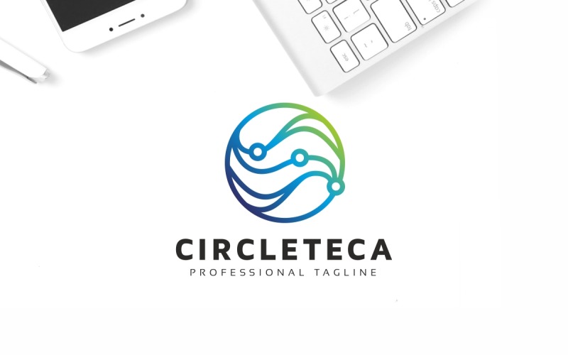 Download Шаблон логотипа "Circle Technology Logo Template" / Circle Technology Logo Template - Шаблон логотипа на тему графика abstract,logo,art,circle,cmyk,color,mode,colorful,cycle,design,dot,print,house,paper,printing,photography,point,agency,company,ready,rgb,round