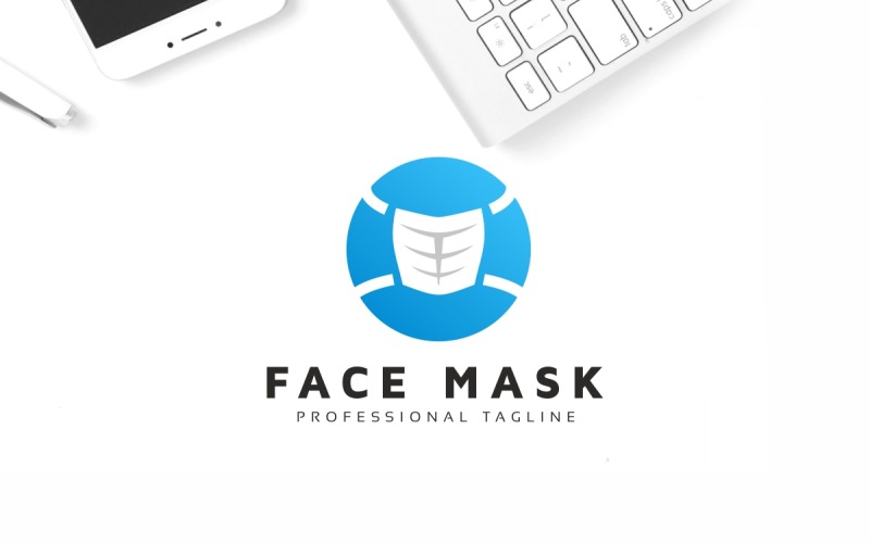 Download Шаблон логотипа "Face Mask Logo Template" / Face Mask Logo Template - Шаблон логотипа на тему графика accessory,adult,apparel,branding,clothing,corona,coronavirus,covid-19,disposable,mask,medical,dust,protection,fabric,face,fashion,logo,mock-up,photoshop,psd,safety,smart,object,uniform,virus