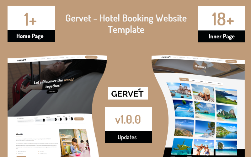 Gervet - Hotelbuchungs-Website-Vorlage