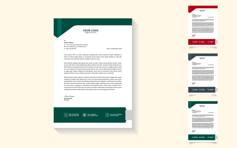 Download Фирменный стиль "Letterhead Design - Corporate Identity Template" / Letterhead Design - Corporate Identity Template - Фирменный стиль на тему графика letterhead,letter,head,corporate,identity,branding,company,office,document,a4,paper,page,business,modern,brand,design,professional,form,stationery,print