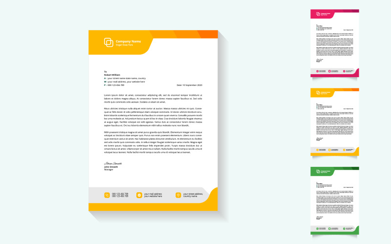 Download Фирменный стиль "Letterhead design - Corporate Identity Template" / Letterhead design - Corporate Identity Template - Фирменный стиль на тему графика letterhead,letter,design,company,business,office,corporate,template,stationery,branding,identity,a4,paper,print,brand,document,page,flat,professional,modern