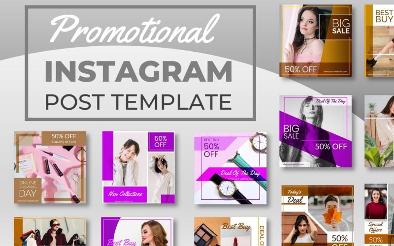 12 Modèle de publication promotionnelle Instagram pour les médias sociaux