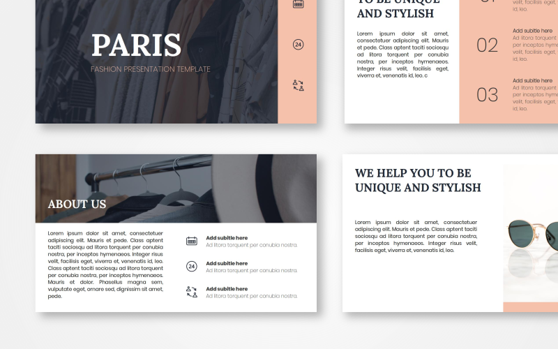 Paris - modelo de moda PowerPoint