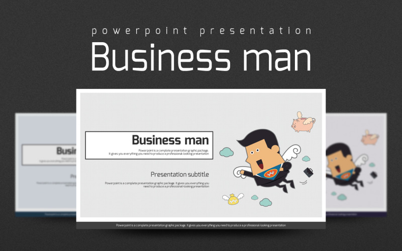 Modèle PowerPoint d'homme d'affaires
